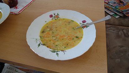 Polévka z houbové smaženice