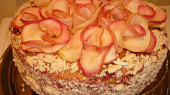 Růžičky z lístkového těsta s jablečnou náplní, Z piškotového těsta