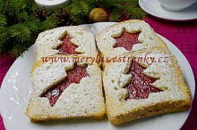 Vánoční sendviče pouze s marmeládou
