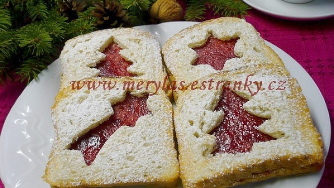 Sladké sendviče - mix, Vánoční sendviče pouze s marmeládou