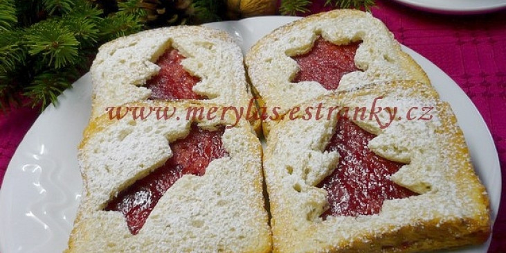 Vánoční sendviče pouze s marmeládou