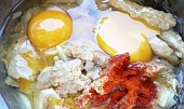 Sójový granulát s cibulkou a vejci