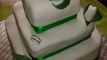 Svatební dort s tulipány