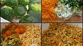 Zeleninové kuličky jako pečenáče i hlavní chod, Růžičky brokolice,spaříme,ochladíme a necháme okapat.Pak všechnu zeleninu nastrouháme,nasekáme,přidáme vejce,sýry,koření a vypracujeme těsto