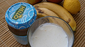 Banánové lívanečky s jablkem a ovocnou omáčkou, Část použitých surovin