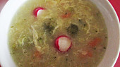 Brokolicovo-zeleninová polévka, detail...