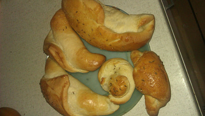 Domácí rohlíky, moje první rohlíky ;-) díky za recept