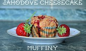 Jahodové cheesecake muffiny