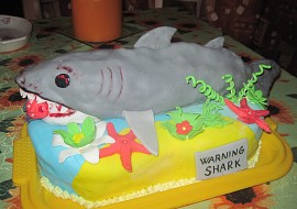 Jak se dělá žralok- sladký dort