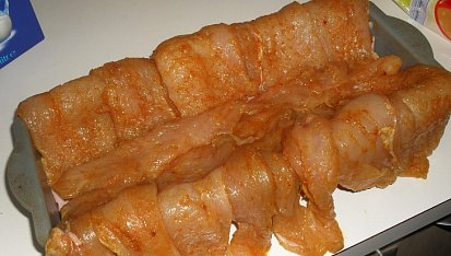 Kuřecí "roláda" ze srnčího hřbetu