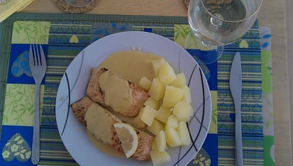 Losos ve smetanové omáčce s medem