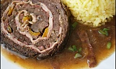 Masová roláda z koníka s bůčkovým závinem, Detail šťávy
