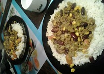 Mleté maso na kari s rýží