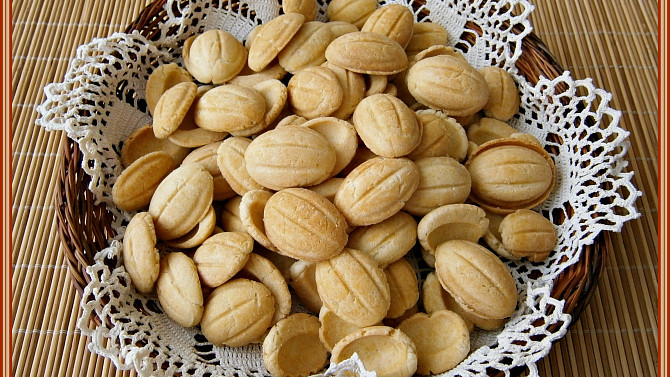 Ruské ořechy z vaflovače ve slaném provedení, Ruské ořechy z vaflovače ve slaném provedení