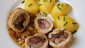 Vepřové závitky s játry nebo s uzeným bůčkem, Vepřové závitky plněné uzeným bůčkem