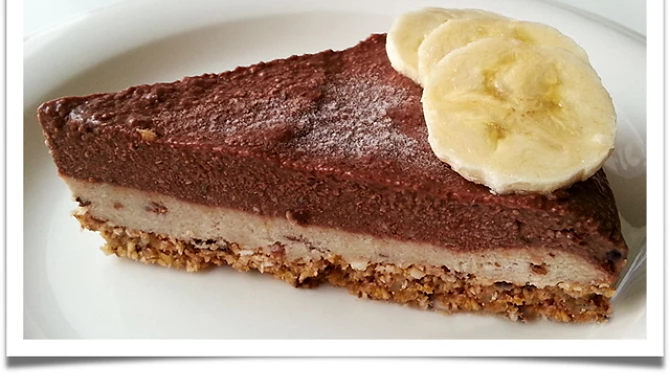 Čoko-banánový dortík (raw)
