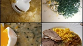 Cuketová omáčka z dužiny, bez zahuštění, Rozmixujeme ponorným mixérem.Naředíme na požadovanou hustotu,přidáme bylinky a česnek a 5minut provaříme.Podáváme s vejcem,nebo s masem.