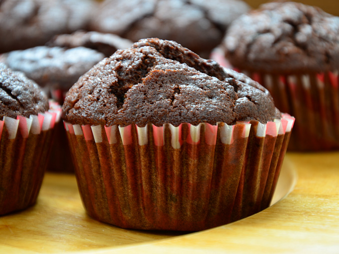Cuketové muffiny s kakaem