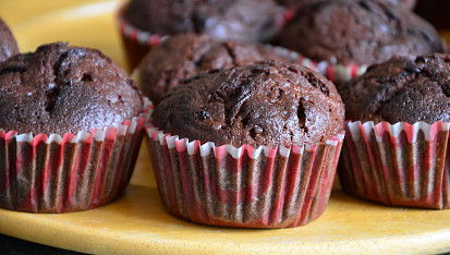 Cuketové muffiny s kakaem