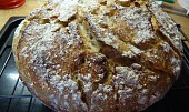 Domácí chleba bez hnětení v 2.0 (s droždím nebo kváskem) (první chlebík v životě...)