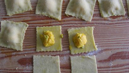 Dýňové ravioli