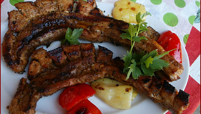 Hřebínky v citronové marinádě, s citronovo-mátovým dresinkem