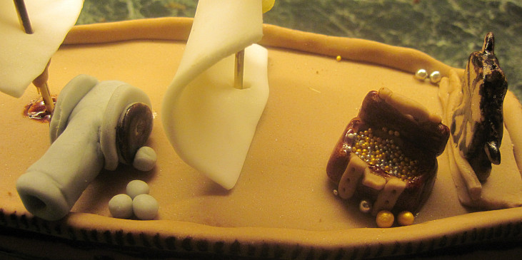 Jak se dělá koráb - sladký dort (detail)