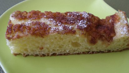 Krabičkový koláč, řez