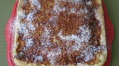 Krabičkový koláč, upečený koláč