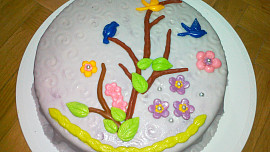 Květinový narozeninový dort