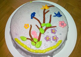 Květinový narozeninový dort (Narozeninový)