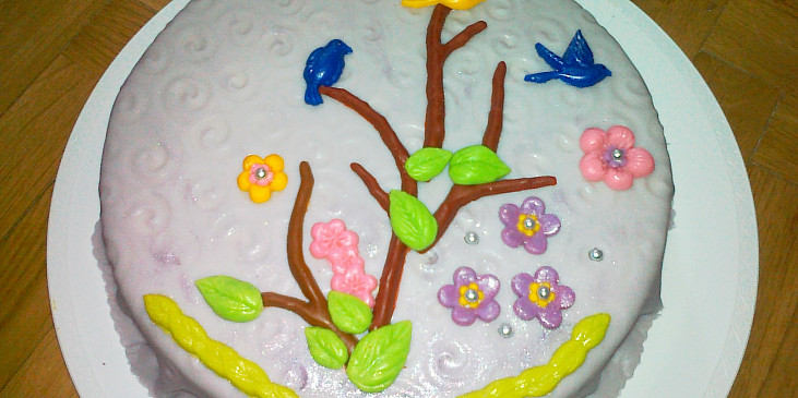 Květinový narozeninový dort (Narozeninový)