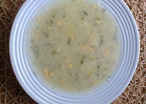 Kyšková polévka s koprem, vajíčky a brambory