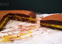 Mangový koláč s čokoládovou polevou