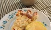 Nekynutý koláč z droždí s tvarohovo-jablečnou náplní