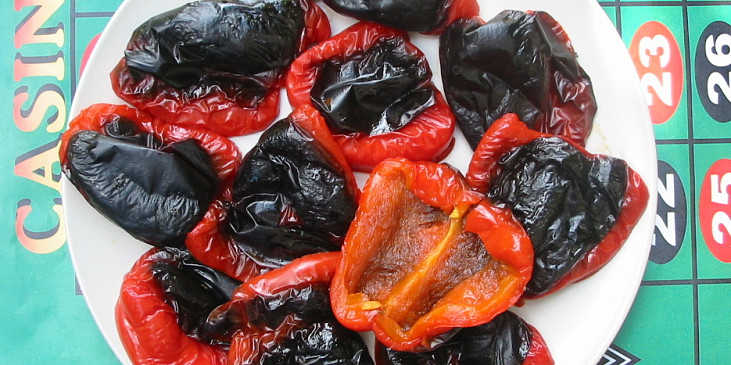 Papriky pečené, k dalšímu užití určené