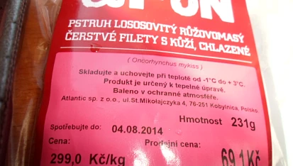 Pstruh lososovitý na červeném víně a smetaně