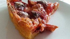 Šťavnatý švestkový koláč z jablíčkového těsta (Vyhovuje dietě dělená strava podle LK)