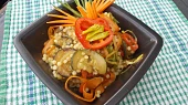 Tarhoňa se zeleninou a tofu