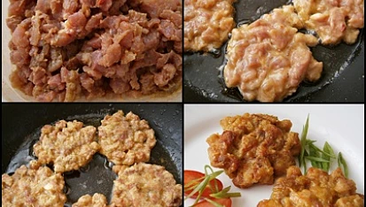 Vepřové placičky se sýrem a tatarskou omáčkou