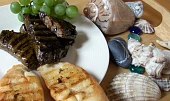 Vinné listy na grilu
