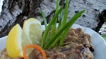 Vypečený baklažán aneb tataráček  z opečeného lilku