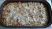 Zapečené těstoviny s masem a cuketou