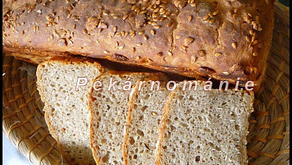 Žitno-pšeničný (90/10%) chleba se sezamem