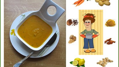 Asijská mrkvová krémová polévka