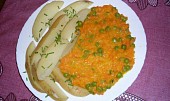 Dušená mrkev (Fotka bez masa protože ho nejím )