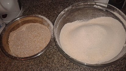 Chapati/Roti autenticke videorecept, Mouka a zbylé otruby