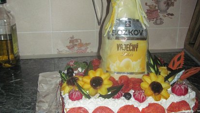 Chlebový dort - vaječný koňak