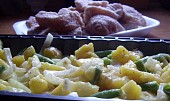 Citronové kuřecí nugetky s fazolkovými bramborami (Před upečením)