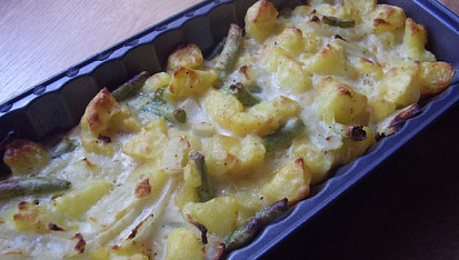 Citronové kuřecí nugetky s fazolkovými bramborami, Po upečení